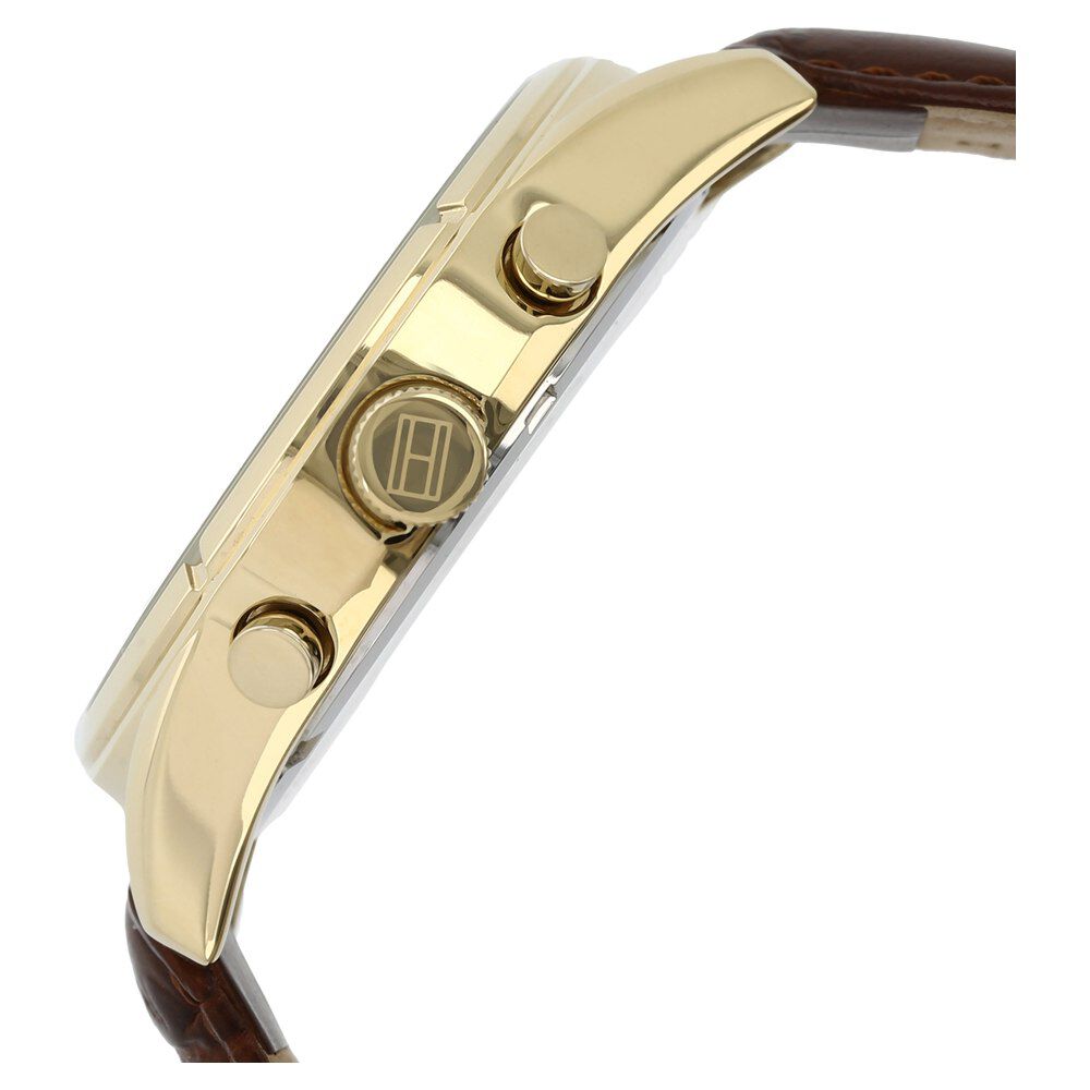 Tommy Hilfiger Quartz Analog Silver Dial Leather Strap Watch for Men-NCTH1791127