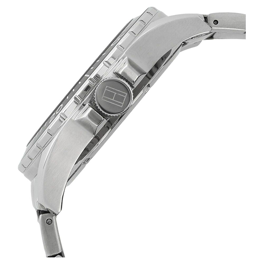 Tommy Hilfiger Quartz Analog with Day and Date Black Dial Stainless Steel Strap Watch for Men-NATH1791135J