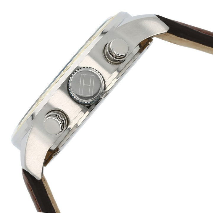 Tommy Hilfiger Quartz Multifunction Blue Dial Leather Strap Watch for Men-NTTH1791137