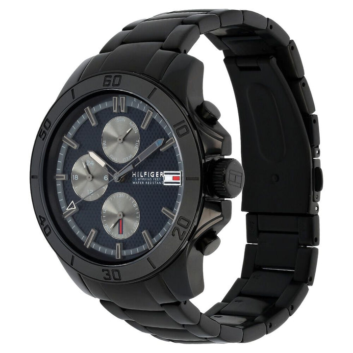 Tommy Hilfiger Quartz Multifunction Blue Dial Stainless Steel Strap Watch for Men-NCTH1791167