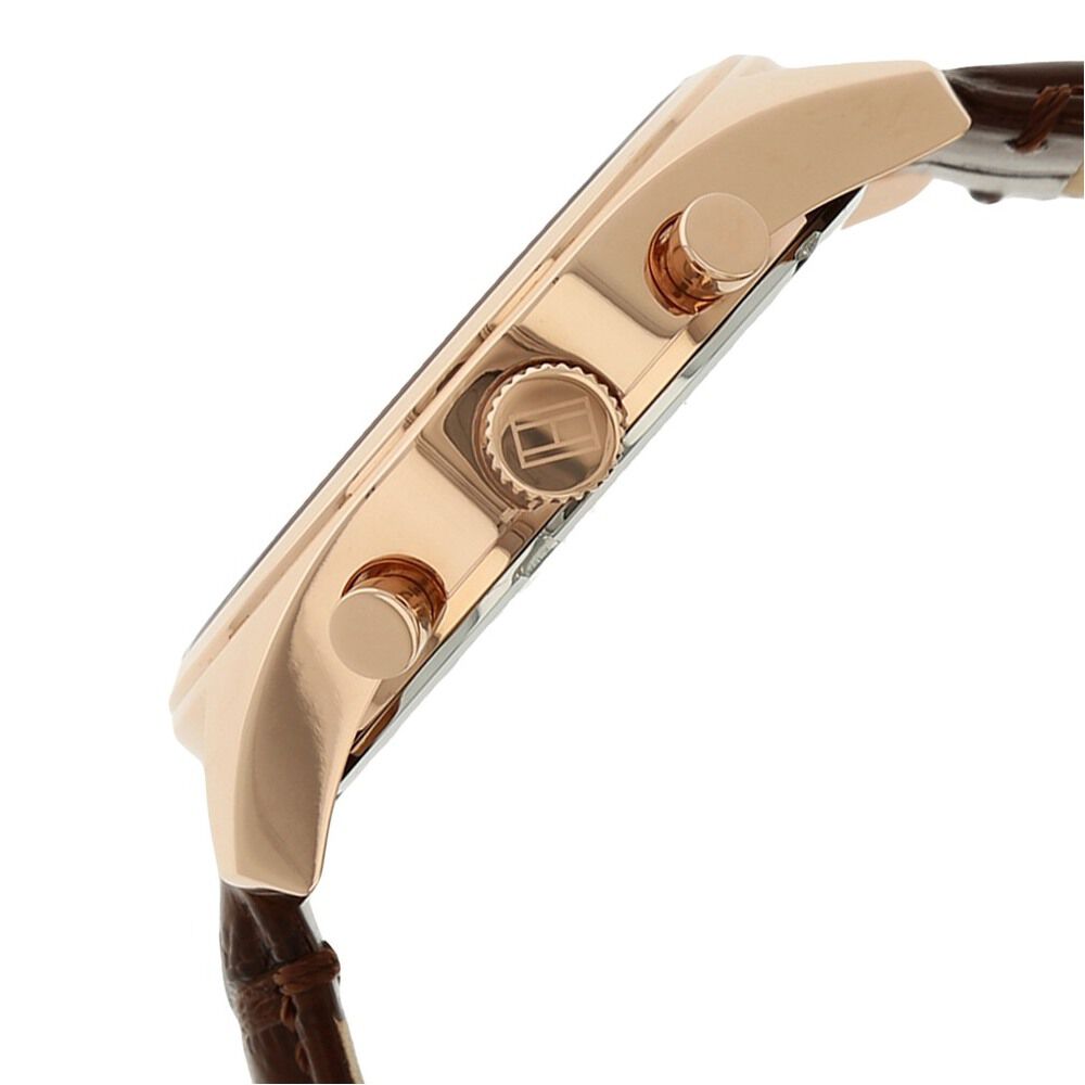 Tommy Hilfiger Quartz Multifunction White Dial Leather Strap Watch for Men-NCTH1791183