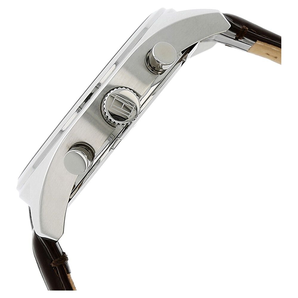 Tommy Hilfiger Quartz Multifunction Grey Dial Leather Strap Watch for Men-NATH1791184