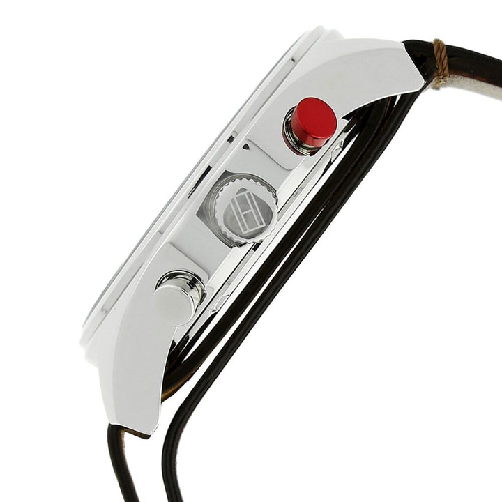 Tommy Hilfiger Quartz Multifunction Off White Dial Leather Strap Watch for Men-NCTH1791188W