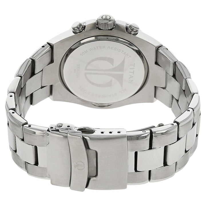 Titan Chronograph Silver Dial Stainless Steel Strap watch for Men NS9308SM01