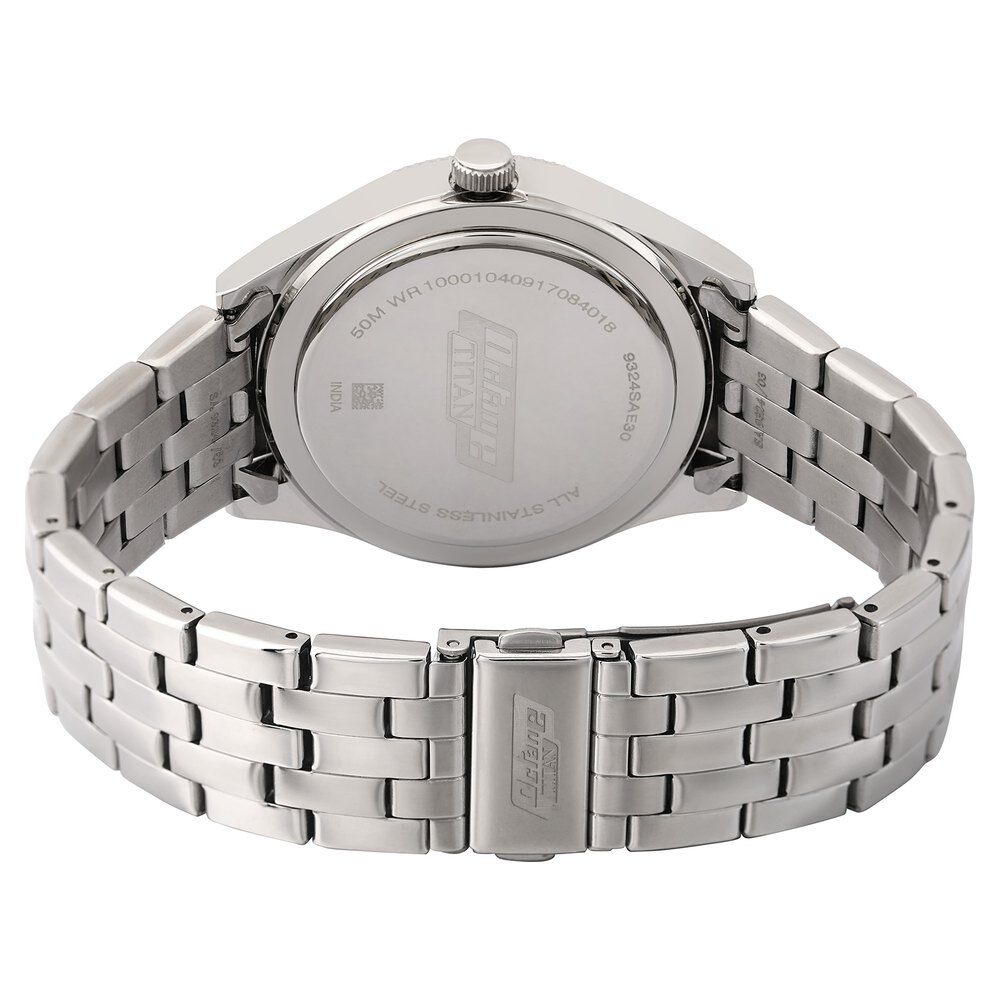 Titan Octane Silver Dial Analog with Date Stainless Steel Strap watch for Men-NL9324SM02