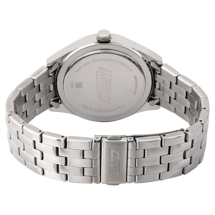 Titan Octane Silver Dial Analog with Date Stainless Steel Strap watch for Men-NL9324SM02