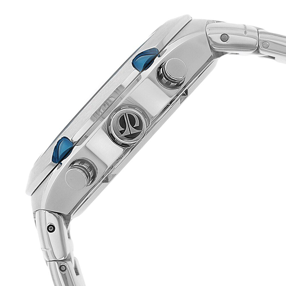 Titan Quartz Chronograph Silver Dial Stainless Steel Strap Watch for Men-NF9468KM01M