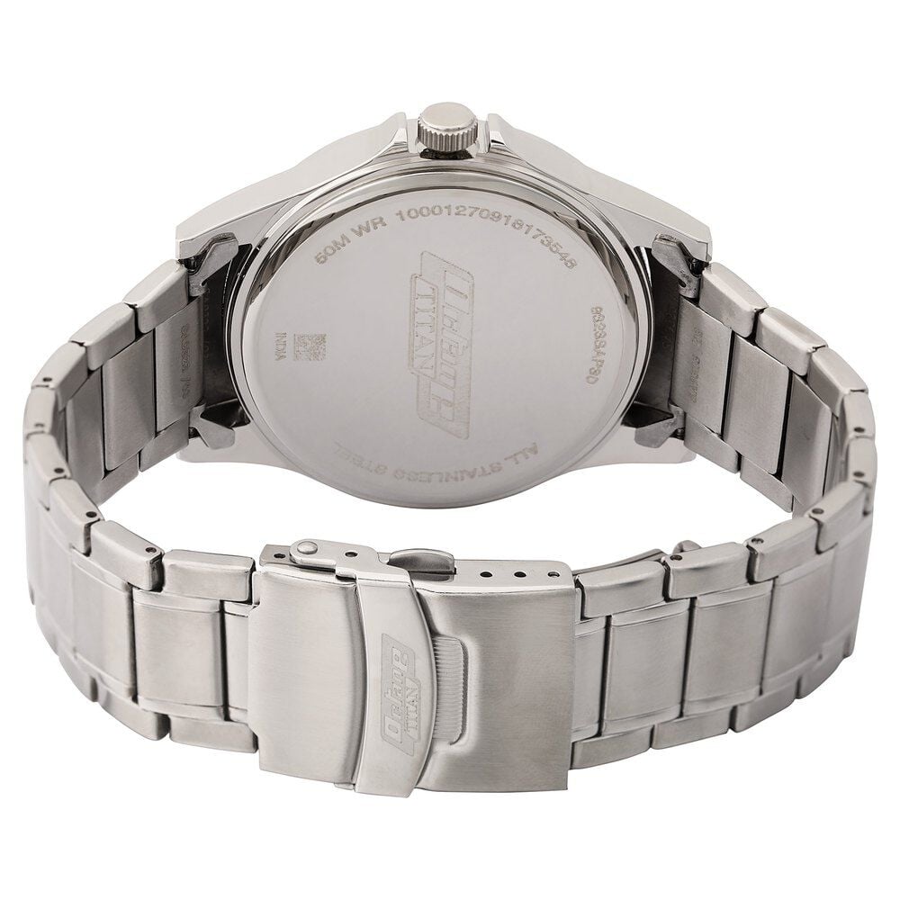 Titan Quartz Multifunction Silver Dial Stainless Steel Strap watch for Men