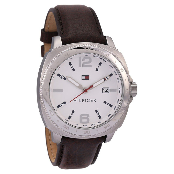 Tommy Hilfiger Quartz Analog with Date White Dial Silicone Strap Watch for Men-NCTH1791432W