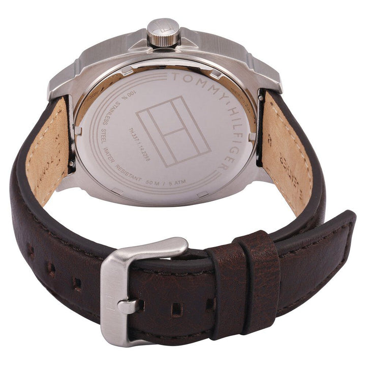 Tommy Hilfiger Quartz Analog with Date White Dial Silicone Strap Watch for Men-NCTH1791432W