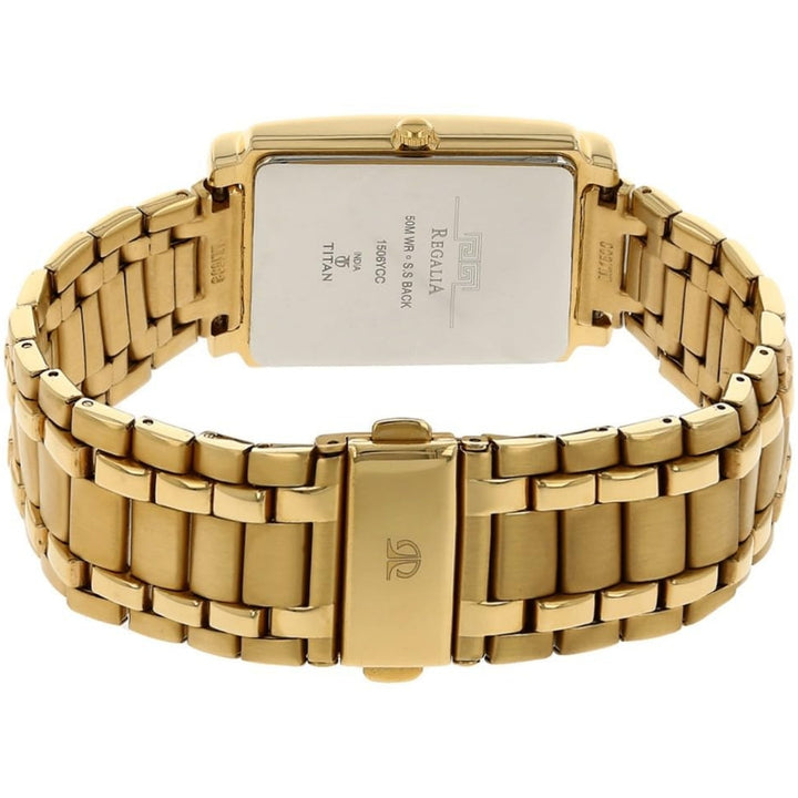 Titan NU1506YM01 Golden Dial Men&