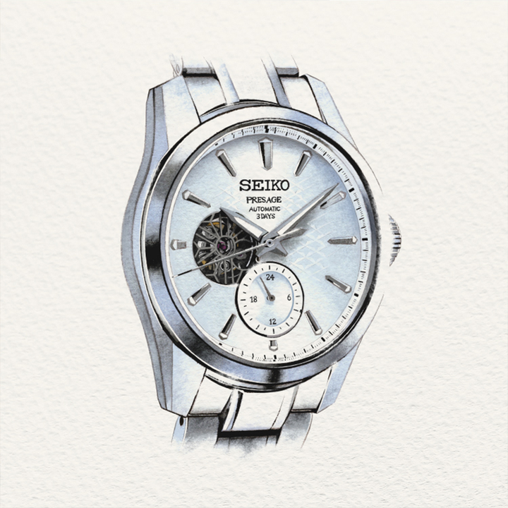 Presage Shiro Sharp-Edged Open Heart - SPB415J1