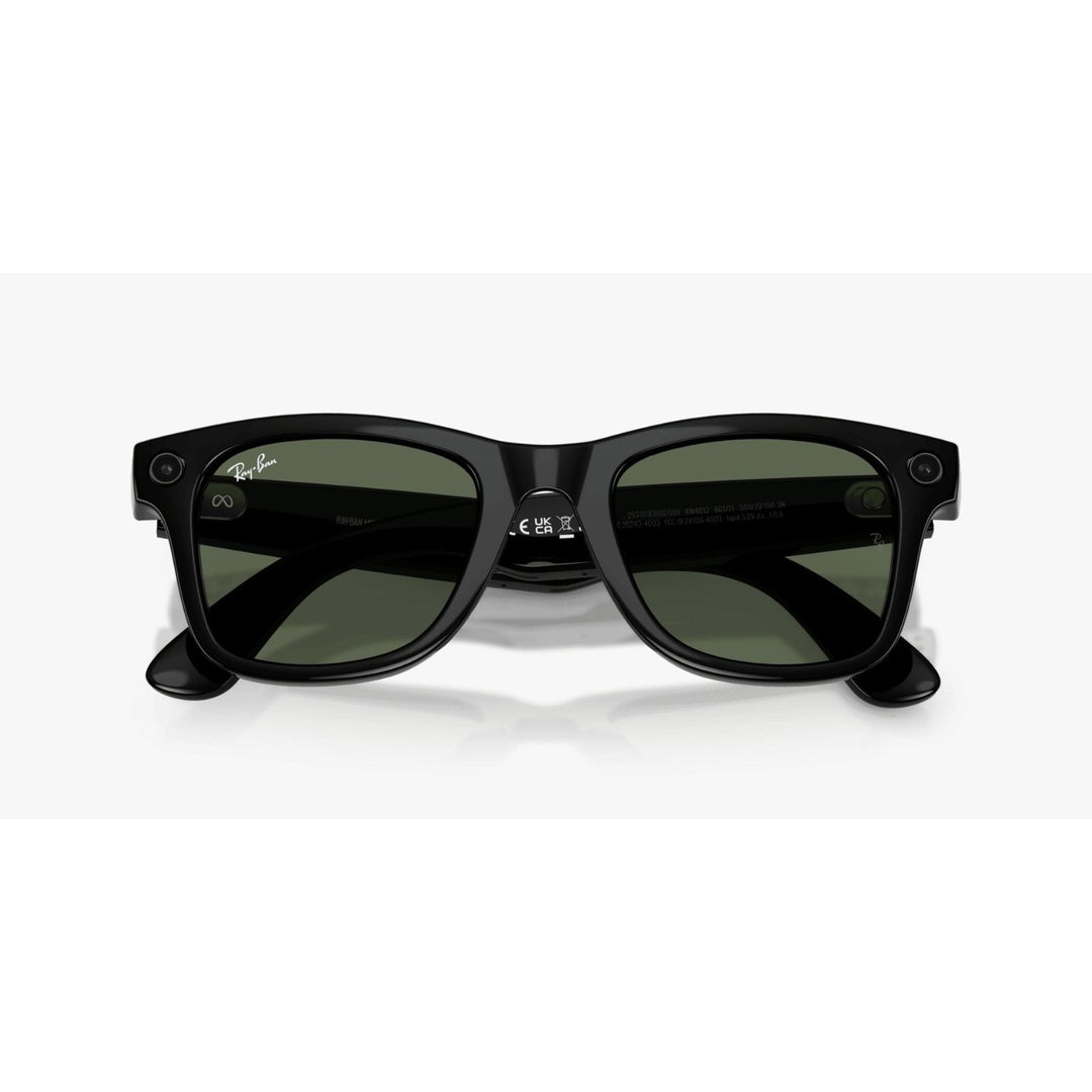 Ray-Ban Meta Wayfarer Shiny Black Gen 2 G-15 Green Lens Smart Glasses 50 mm