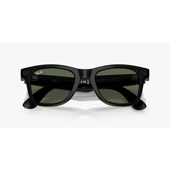Ray-Ban Meta Wayfarer Shiny Black Gen 2 G-15 Green Lens Smart Glasses 53 mm