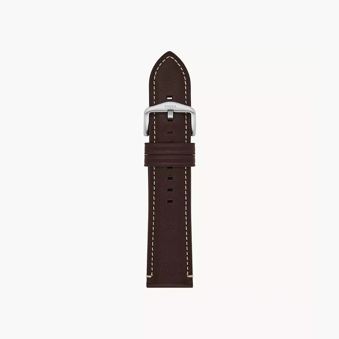 Fossil 24mm Dark Brown LiteHide™ Leather Strap