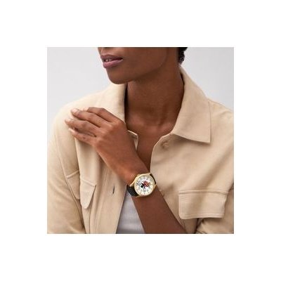 Fossil Disney Fossil Special Edition Three-Hand Black Leather Watch