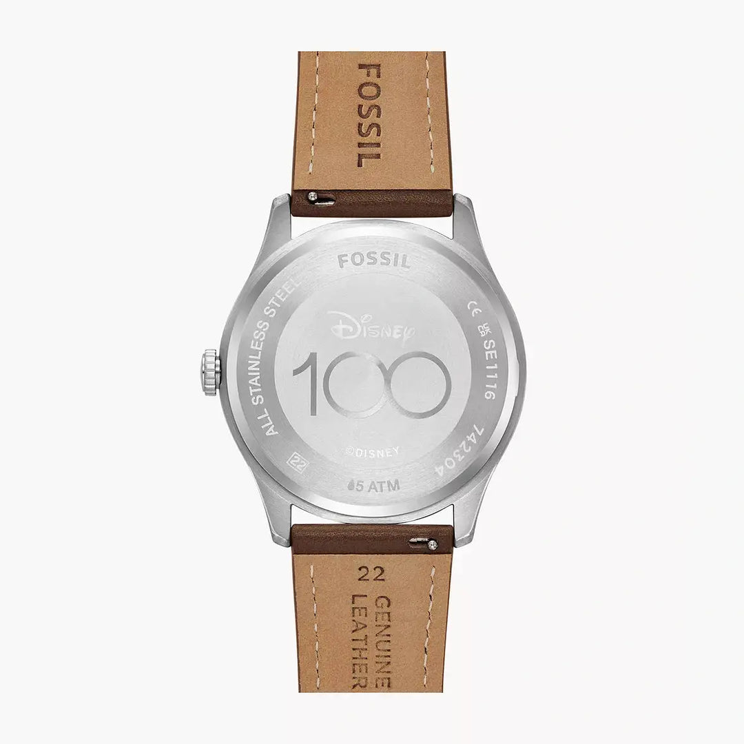 Fossil Disney Fossil Special Edition Three-Hand Brown Leather Watch