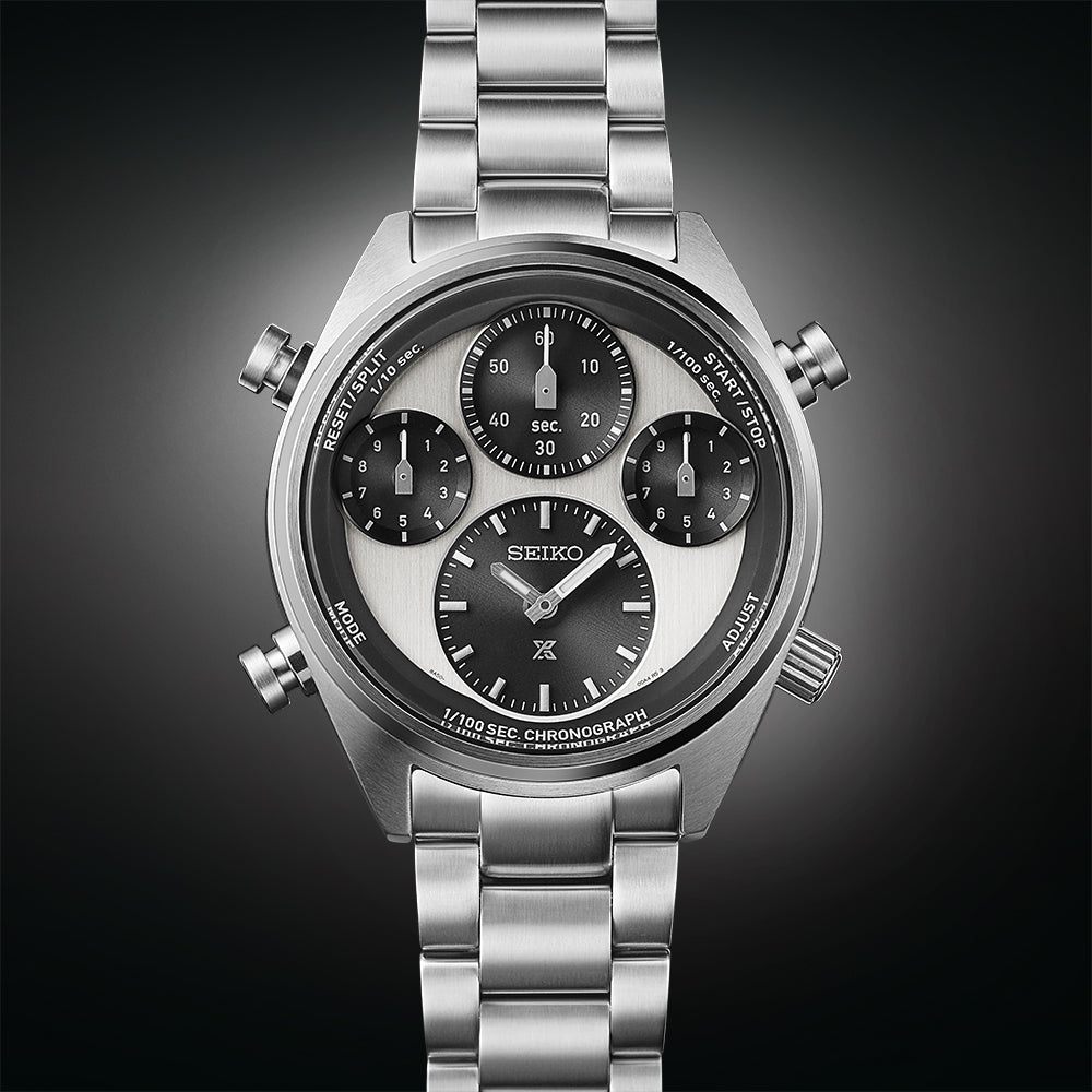 Seiko Prospex Panda One Hundredth Of A Second Speedtimer Solar Chronograph - SFJ001P1