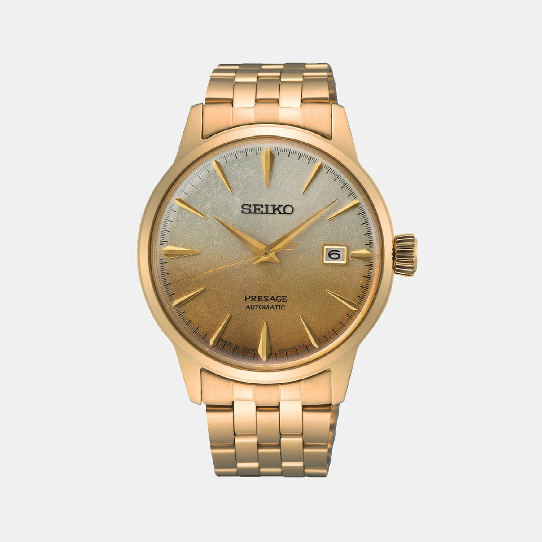 Seiko Presage Automatic Gold Dial Stainless Steel Men's Watch
