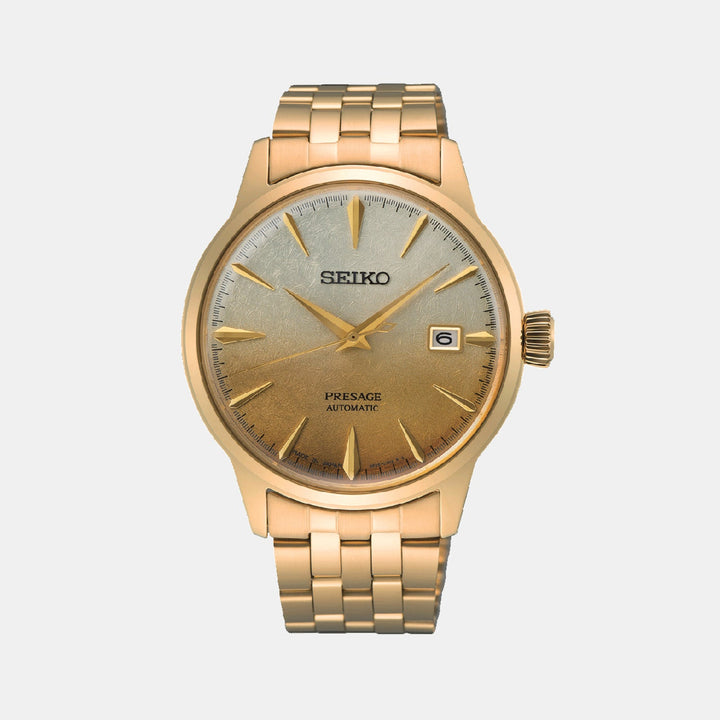 Seiko Presage Automatic Gold Dial Stainless Steel Men's Watch