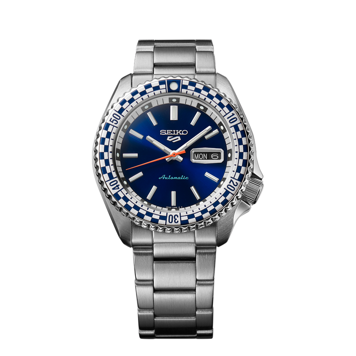 Seiko 5 Sports Petrol Blue ‘Checker Flag’ Special Edition - SRPK65K1