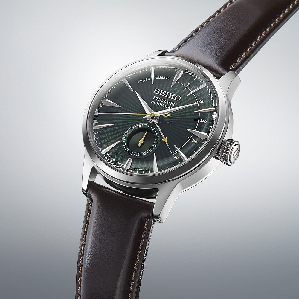 Seiko Midnight Mockingbird Presage Cocktail Time Power Indicator