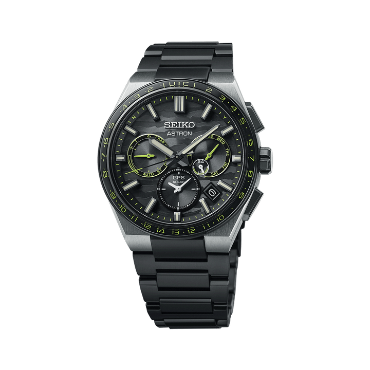 Astron ‘Cyber Yellow’ GPS Solar 5X Dual-Time Limited Edition - SSH139J1