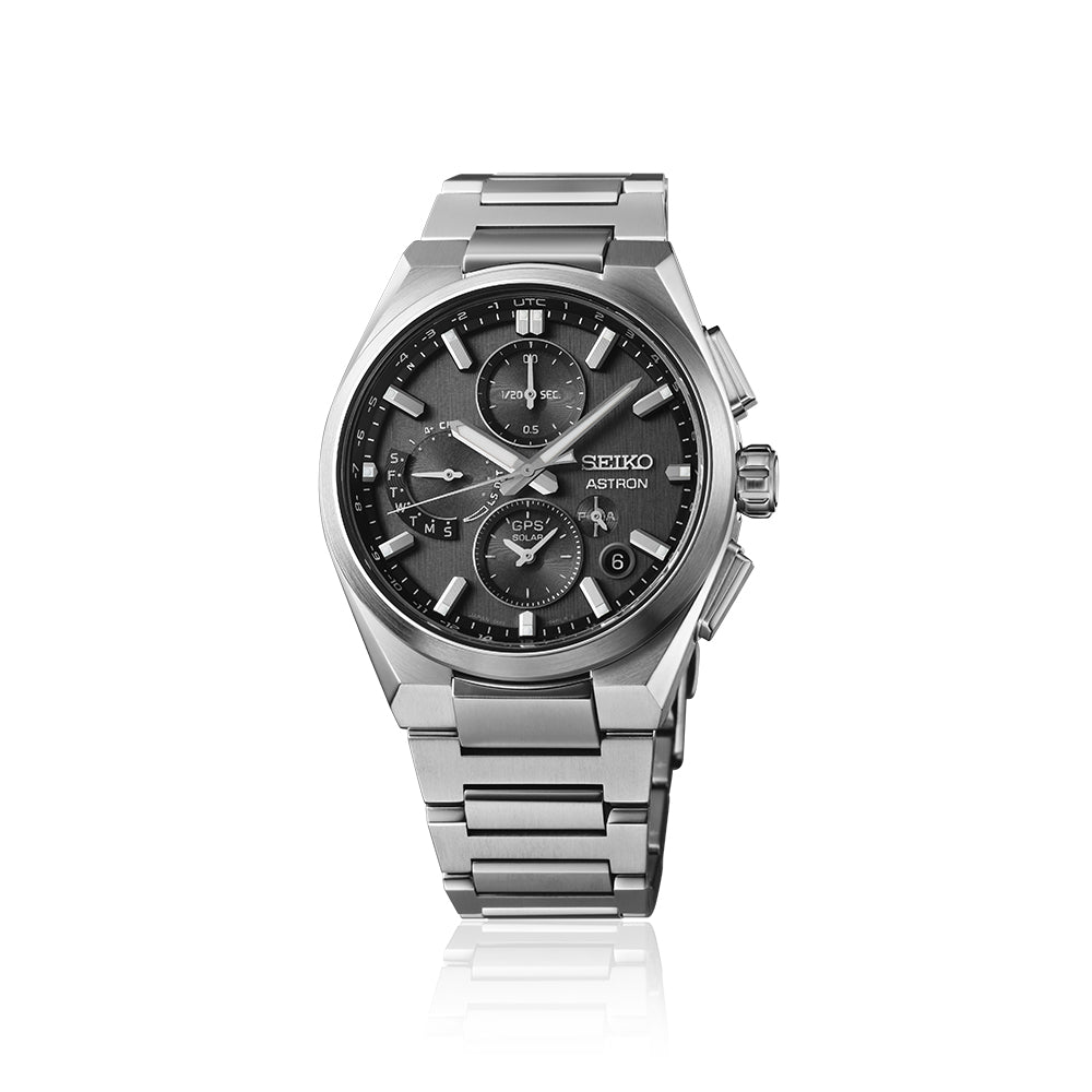 Seiko Astron GPS Solar 5X Dual-Time Chronograph in Celestial Grey - SSH163J1