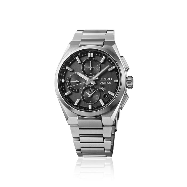 Seiko Astron GPS Solar 5X Dual-Time Chronograph in Celestial Grey - SSH163J1