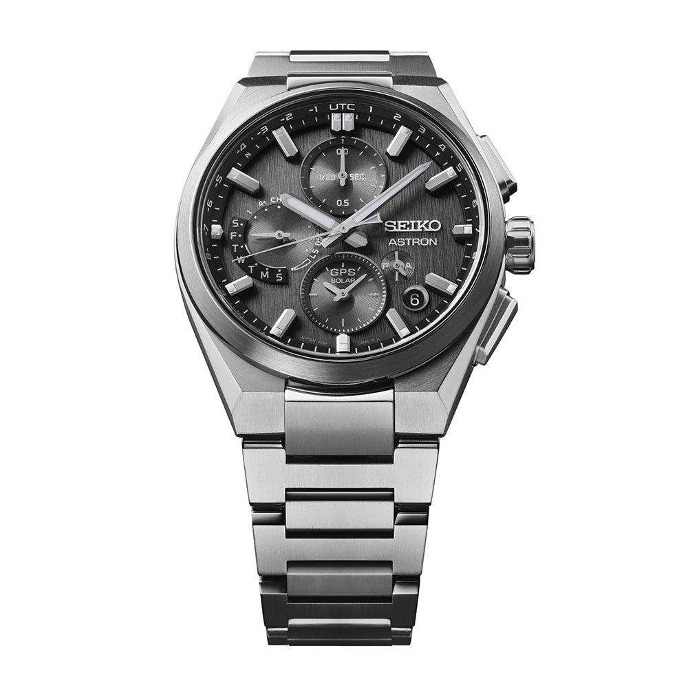 Seiko Astron GPS Solar 5X Dual-Time Chronograph in Celestial Grey - SSH163J1