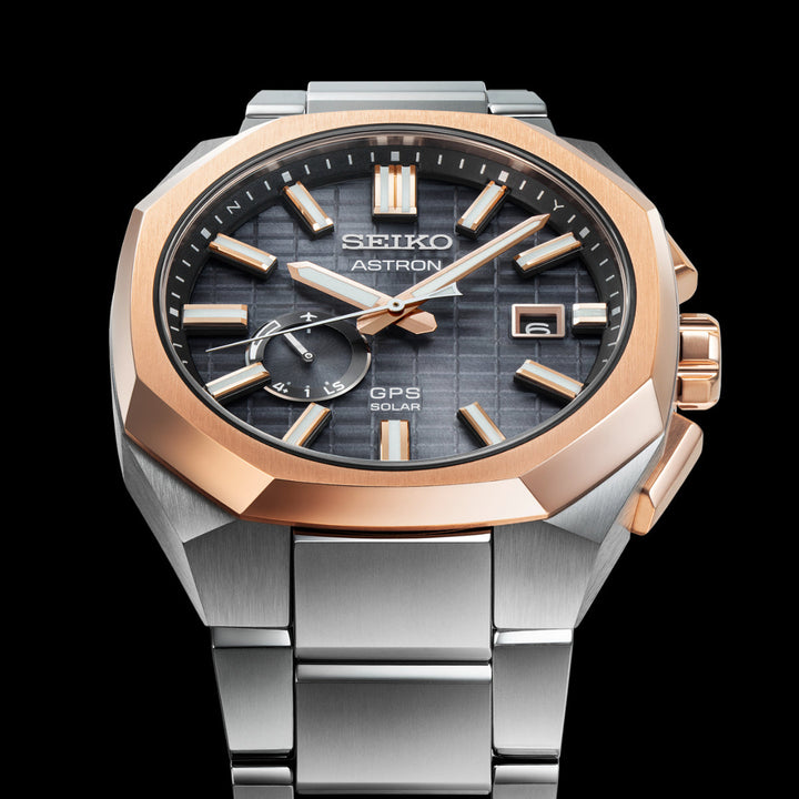 Astron GPS Solar Rose Gold Crystal Box - SSJ014J1