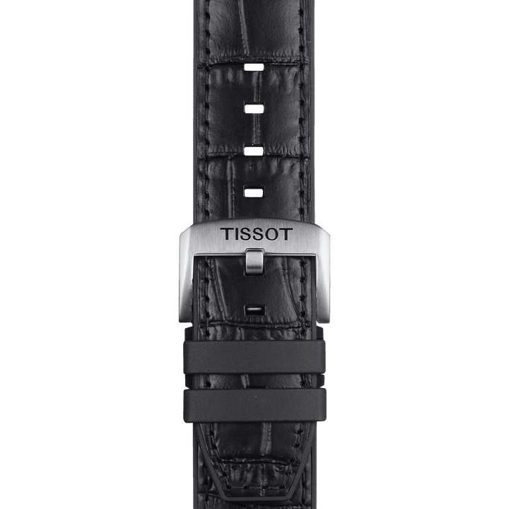 Tissot Official Black Leather And Rubber Parts Strap Lugs 22 Mm T852.046.761