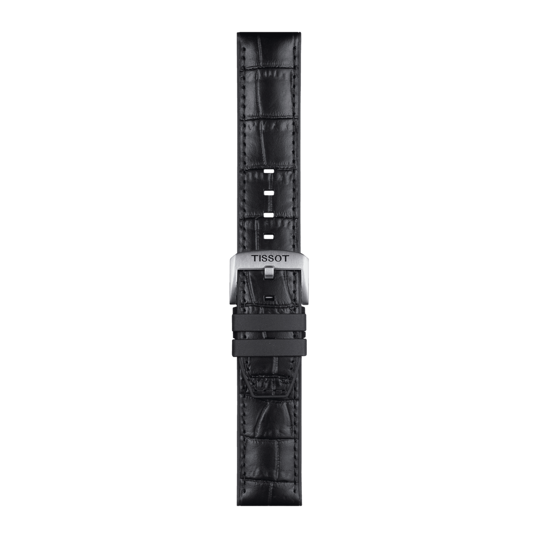 Tissot Official Black Leather And Rubber Parts Strap Lugs 22 Mm T852.046.761