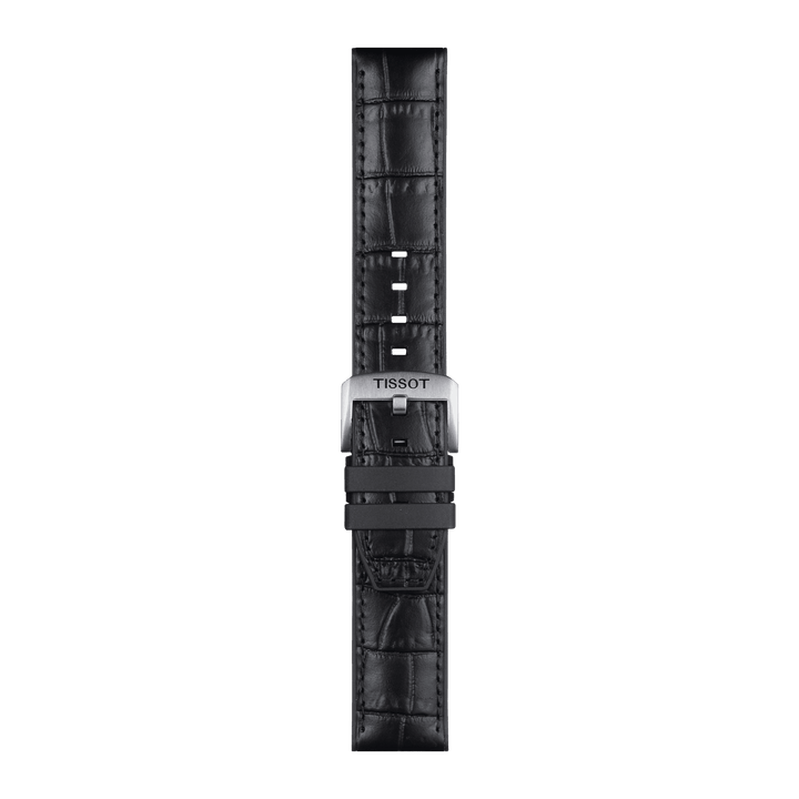 Tissot Official Black Leather And Rubber Parts Strap Lugs 22 Mm T852.046.761