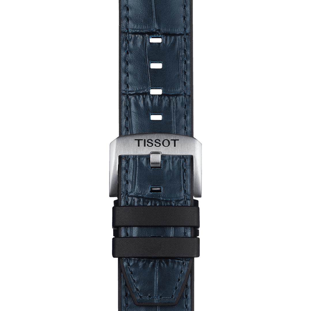 Tissot Official Blue Leather And Rubber Parts Strap Lugs 22 Mm T852.046.765