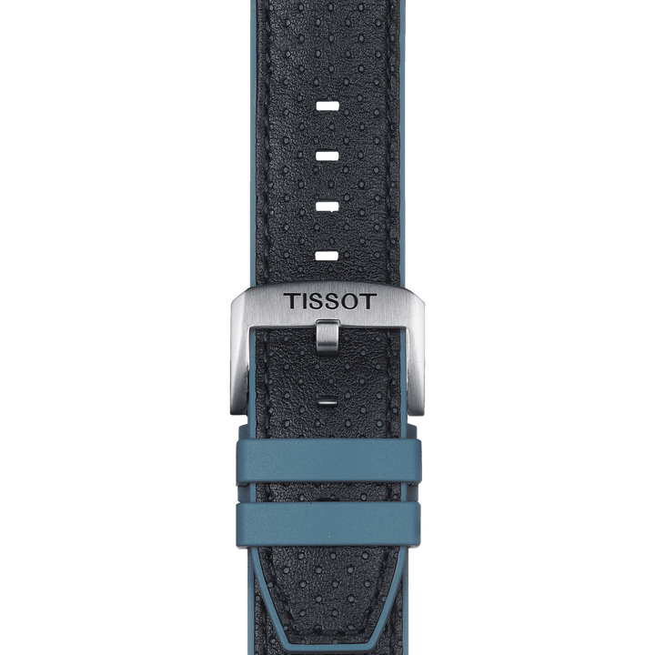 Tissot Official Blue Leather And Rubber Strap Lugs 22 Mm T852.046.785