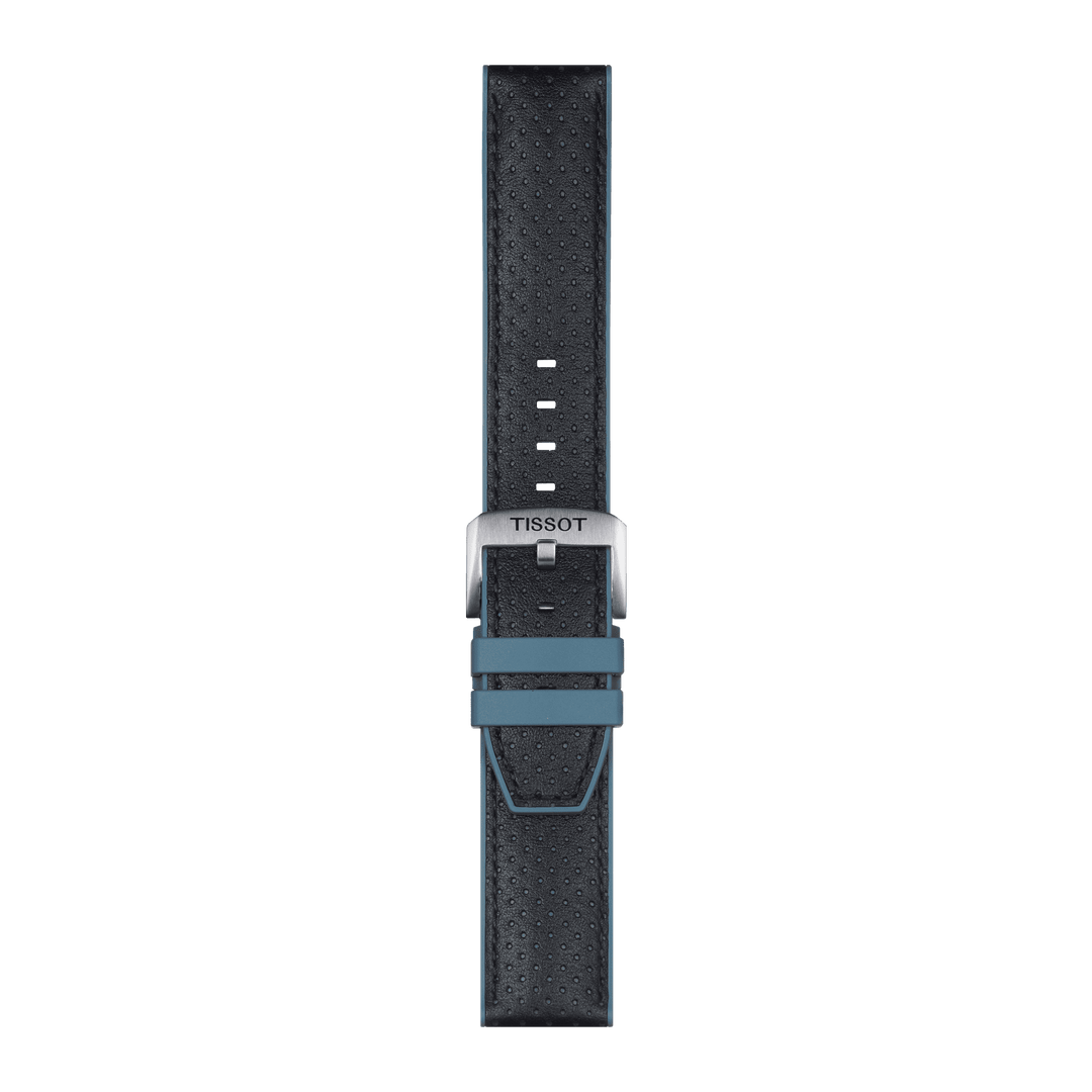 Tissot Official Blue Leather And Rubber Strap Lugs 22 Mm T852.046.785