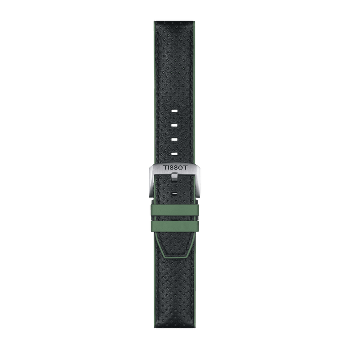 Tissot Official Green Leather And Rubber Strap Lugs 22 Mm T852.046.787