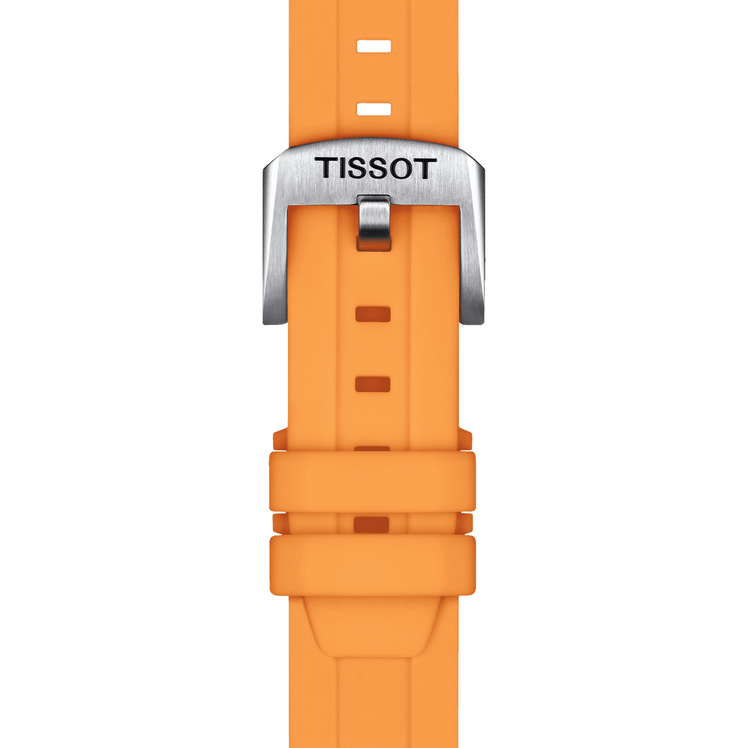 Tissot Official Orange Silicone Strap Lugs 18 Mm T852.047.452