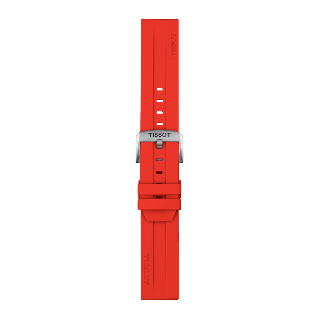 Tissot Official Red Silicone Strap Lugs 22 Mm T852.047.920