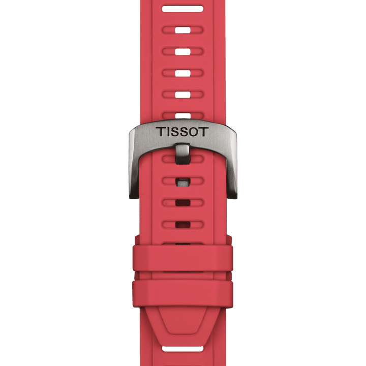 Tissot Official Red Silicone Strap Lugs 21 Mm T852.049.243