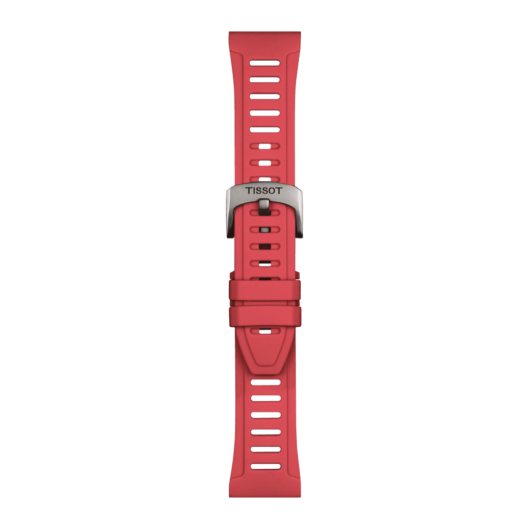 Tissot Official Red Silicone Strap Lugs 21 Mm XS T852.049.247