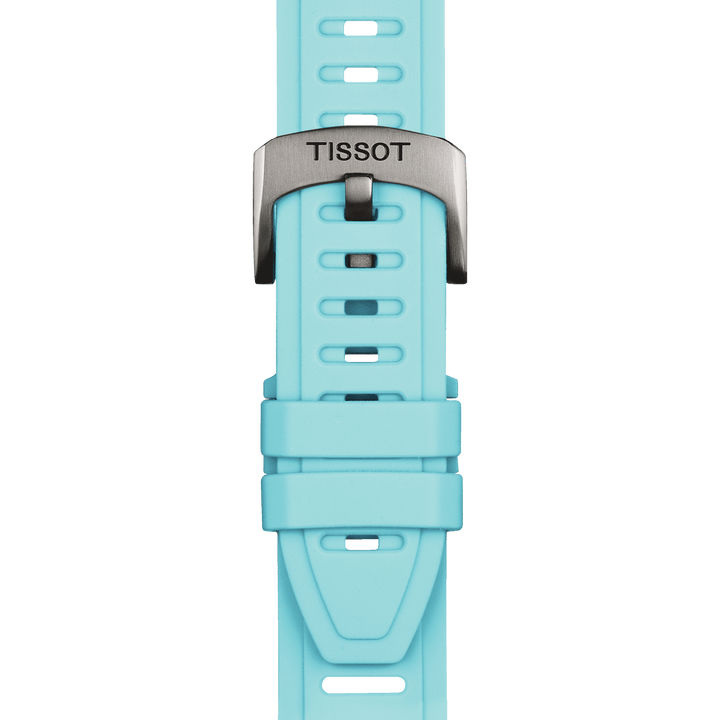 Tissot Official Ice Blue Silicone Strap Lugs 21 Mm XS T852.049.329