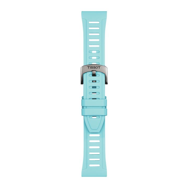 Tissot Official Ice Blue Silicone Strap Lugs 21 Mm XS T852.049.329