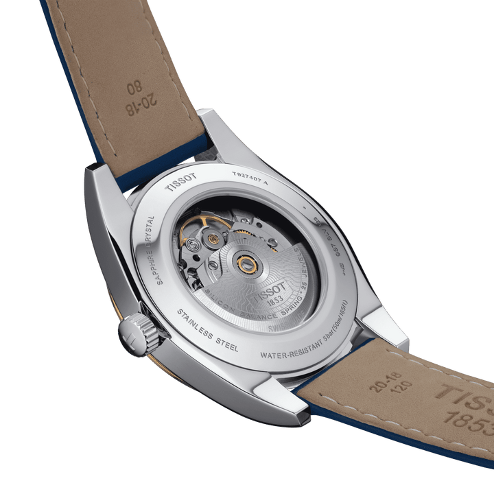 Tissot Gentleman Powermatic 80 Silicium Solid 18K Gold Bezel T927.407.46.041.01