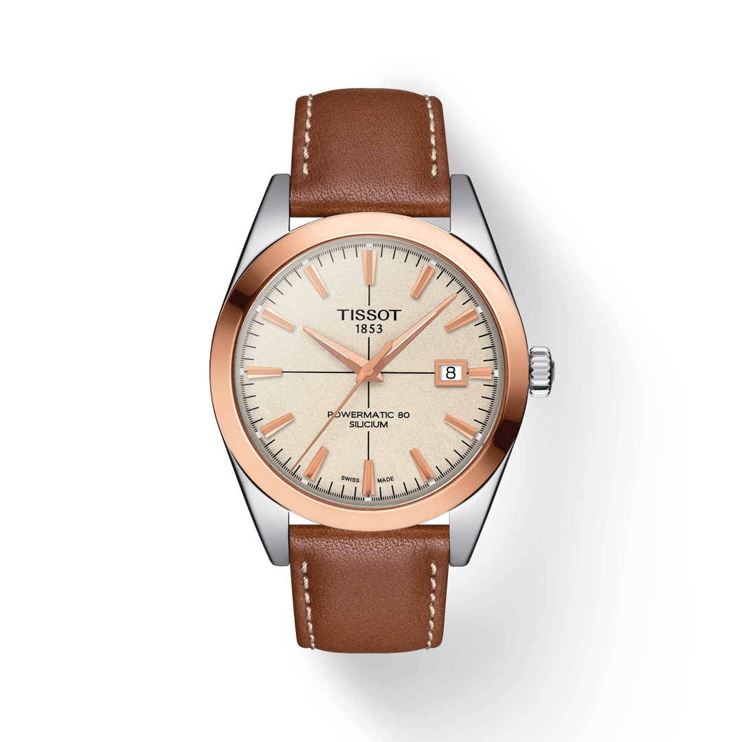 Tissot Gentleman Powermatic 80 Silicium Solid 18K Gold Bezel T927.407.46.261.00