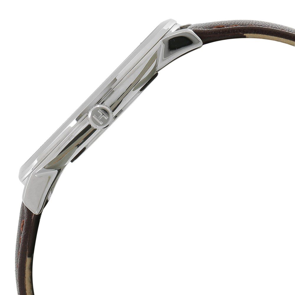 Tommy Hilfiger Quartz Analog Grey Dial Leather Strap Watch for Men-NCTH1710352W