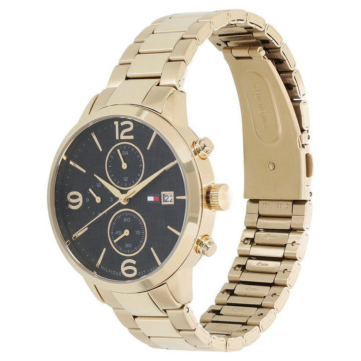 Tommy Hilfiger Quartz Analog Black Dial Metal Strap Watch for Men-NCTH1710362