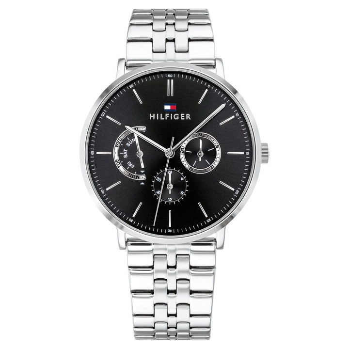 Tommy Hilfiger Quartz Analog Black Dial Stainless Steel Strap Watch for Men-NCTH1710373W