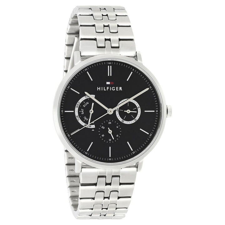 Tommy Hilfiger Quartz Analog Black Dial Stainless Steel Strap Watch for Men-NCTH1710373W
